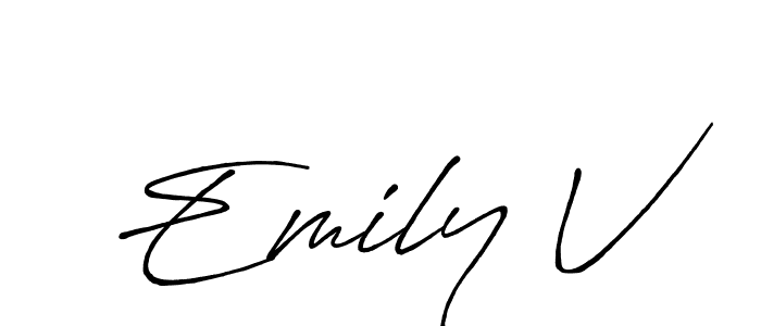 Make a short Emily V signature style. Manage your documents anywhere anytime using Antro_Vectra_Bolder. Create and add eSignatures, submit forms, share and send files easily. Emily V signature style 7 images and pictures png