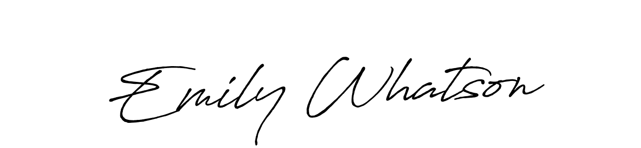 Also we have Emily Whatson name is the best signature style. Create professional handwritten signature collection using Antro_Vectra_Bolder autograph style. Emily Whatson signature style 7 images and pictures png