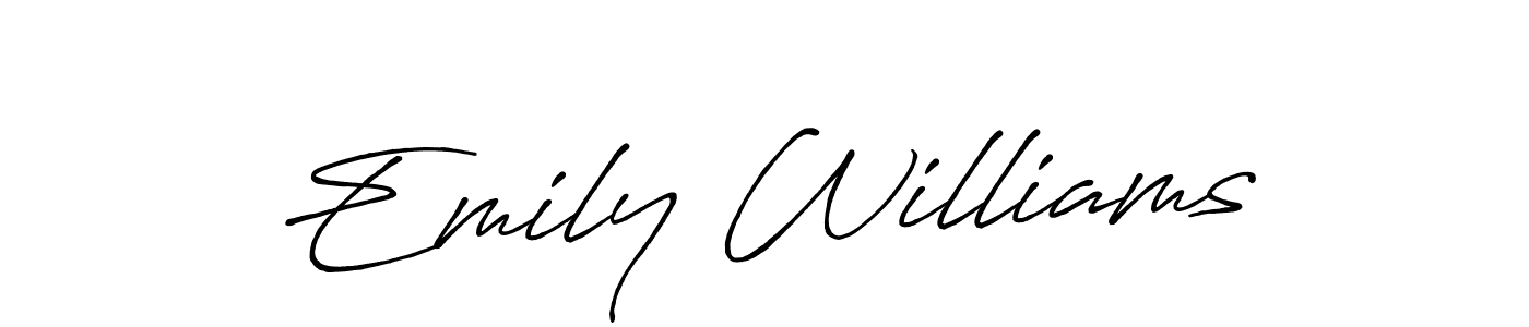 Also we have Emily Williams name is the best signature style. Create professional handwritten signature collection using Antro_Vectra_Bolder autograph style. Emily Williams signature style 7 images and pictures png