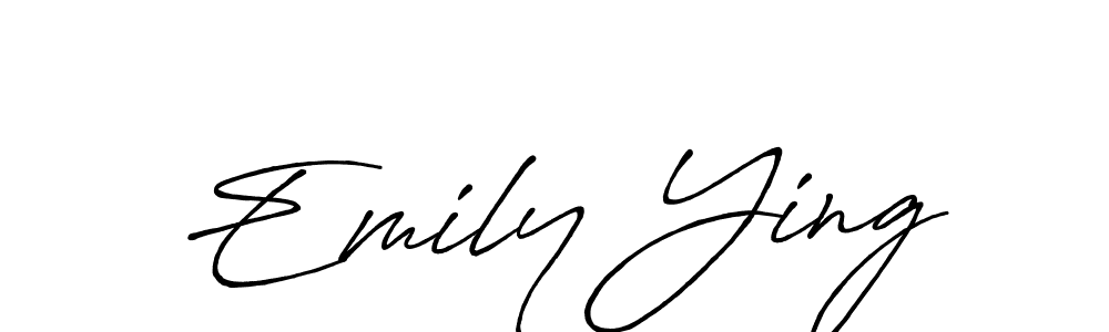 Emily Ying stylish signature style. Best Handwritten Sign (Antro_Vectra_Bolder) for my name. Handwritten Signature Collection Ideas for my name Emily Ying. Emily Ying signature style 7 images and pictures png