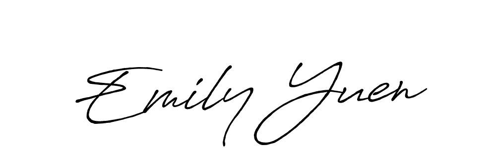 It looks lik you need a new signature style for name Emily Yuen. Design unique handwritten (Antro_Vectra_Bolder) signature with our free signature maker in just a few clicks. Emily Yuen signature style 7 images and pictures png