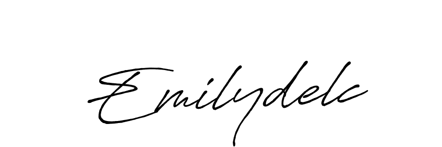 Use a signature maker to create a handwritten signature online. With this signature software, you can design (Antro_Vectra_Bolder) your own signature for name Emilydelc. Emilydelc signature style 7 images and pictures png