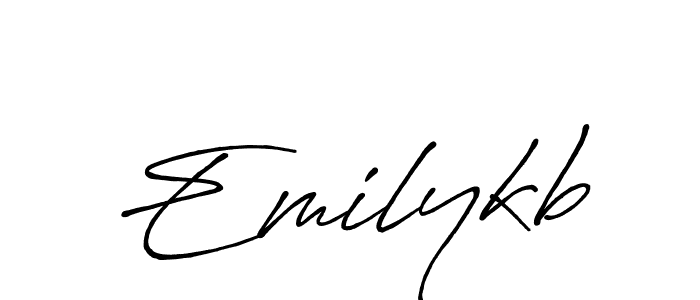 The best way (Antro_Vectra_Bolder) to make a short signature is to pick only two or three words in your name. The name Emilykb include a total of six letters. For converting this name. Emilykb signature style 7 images and pictures png