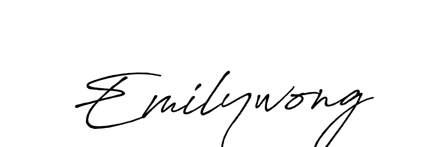Design your own signature with our free online signature maker. With this signature software, you can create a handwritten (Antro_Vectra_Bolder) signature for name Emilywong. Emilywong signature style 7 images and pictures png