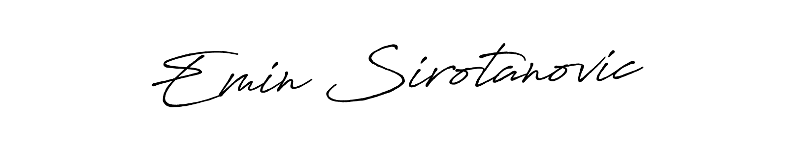 Also we have Emin Sirotanovic name is the best signature style. Create professional handwritten signature collection using Antro_Vectra_Bolder autograph style. Emin Sirotanovic signature style 7 images and pictures png