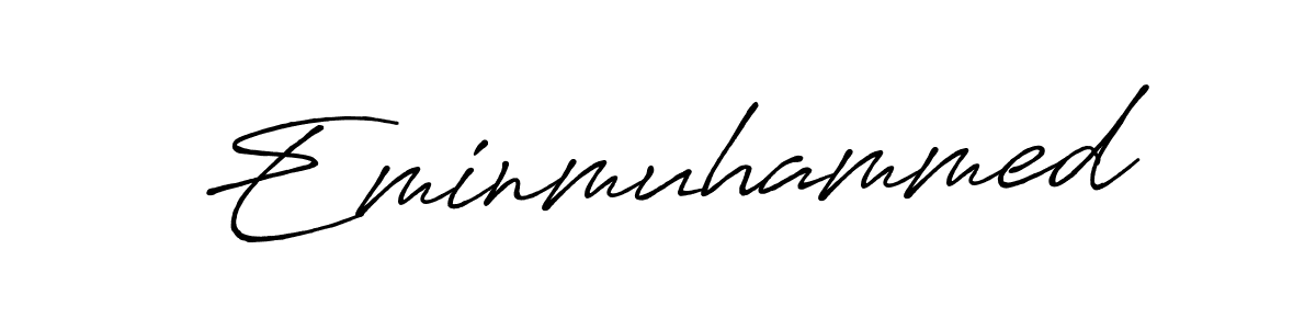 Eminmuhammed stylish signature style. Best Handwritten Sign (Antro_Vectra_Bolder) for my name. Handwritten Signature Collection Ideas for my name Eminmuhammed. Eminmuhammed signature style 7 images and pictures png