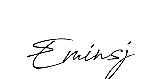 You should practise on your own different ways (Antro_Vectra_Bolder) to write your name (Eminsj) in signature. don't let someone else do it for you. Eminsj signature style 7 images and pictures png