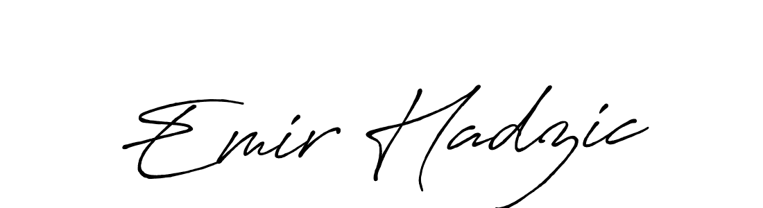Antro_Vectra_Bolder is a professional signature style that is perfect for those who want to add a touch of class to their signature. It is also a great choice for those who want to make their signature more unique. Get Emir Hadzic name to fancy signature for free. Emir Hadzic signature style 7 images and pictures png