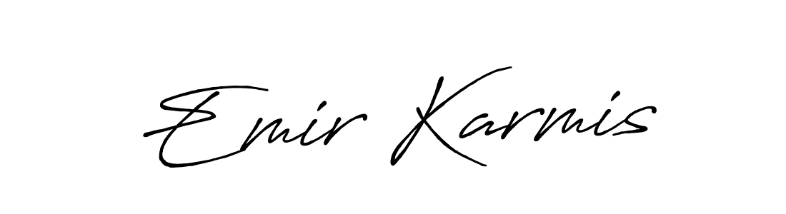 You should practise on your own different ways (Antro_Vectra_Bolder) to write your name (Emir Karmis) in signature. don't let someone else do it for you. Emir Karmis signature style 7 images and pictures png