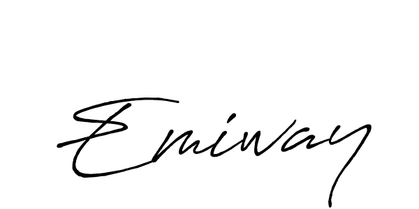 Make a beautiful signature design for name Emiway. With this signature (Antro_Vectra_Bolder) style, you can create a handwritten signature for free. Emiway signature style 7 images and pictures png