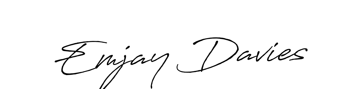 Make a beautiful signature design for name Emjay Davies. With this signature (Antro_Vectra_Bolder) style, you can create a handwritten signature for free. Emjay Davies signature style 7 images and pictures png