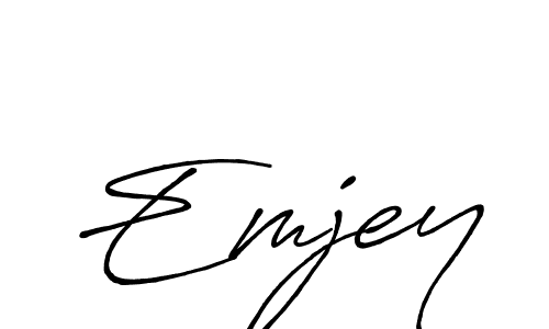 Once you've used our free online signature maker to create your best signature Antro_Vectra_Bolder style, it's time to enjoy all of the benefits that Emjey name signing documents. Emjey signature style 7 images and pictures png