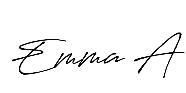 This is the best signature style for the Emma A name. Also you like these signature font (Antro_Vectra_Bolder). Mix name signature. Emma A signature style 7 images and pictures png