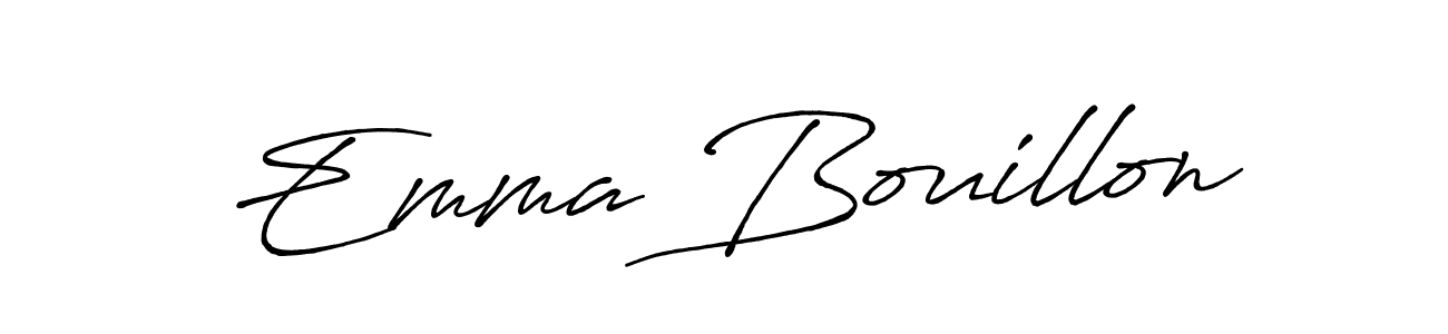 Design your own signature with our free online signature maker. With this signature software, you can create a handwritten (Antro_Vectra_Bolder) signature for name Emma Bouillon. Emma Bouillon signature style 7 images and pictures png