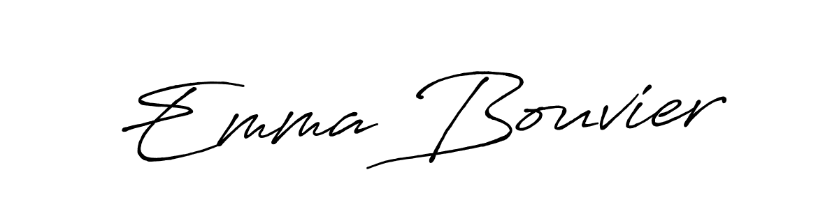 How to make Emma Bouvier name signature. Use Antro_Vectra_Bolder style for creating short signs online. This is the latest handwritten sign. Emma Bouvier signature style 7 images and pictures png