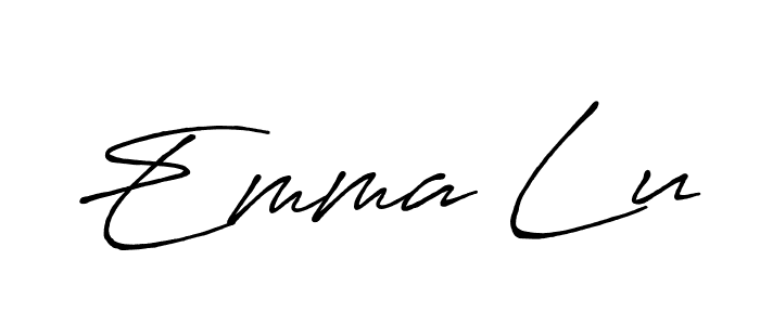 Best and Professional Signature Style for Emma Lu. Antro_Vectra_Bolder Best Signature Style Collection. Emma Lu signature style 7 images and pictures png