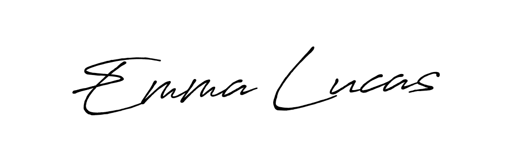 Create a beautiful signature design for name Emma Lucas. With this signature (Antro_Vectra_Bolder) fonts, you can make a handwritten signature for free. Emma Lucas signature style 7 images and pictures png