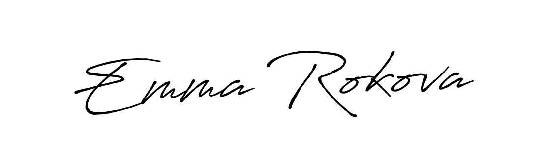 You should practise on your own different ways (Antro_Vectra_Bolder) to write your name (Emma Rokova) in signature. don't let someone else do it for you. Emma Rokova signature style 7 images and pictures png