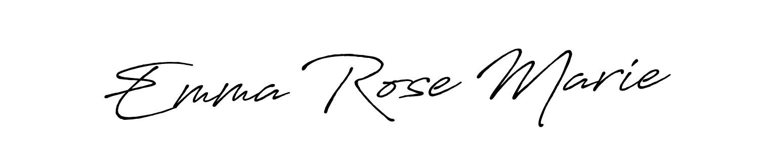 if you are searching for the best signature style for your name Emma Rose Marie. so please give up your signature search. here we have designed multiple signature styles  using Antro_Vectra_Bolder. Emma Rose Marie signature style 7 images and pictures png