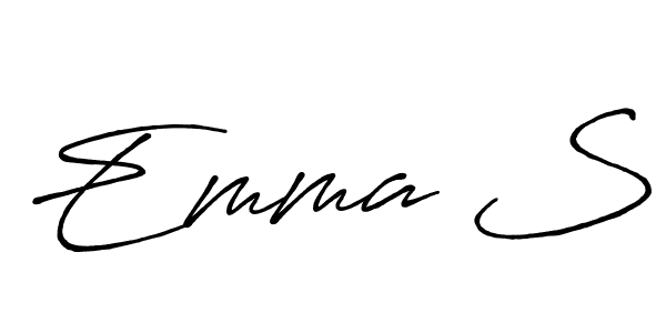 How to make Emma S name signature. Use Antro_Vectra_Bolder style for creating short signs online. This is the latest handwritten sign. Emma S signature style 7 images and pictures png