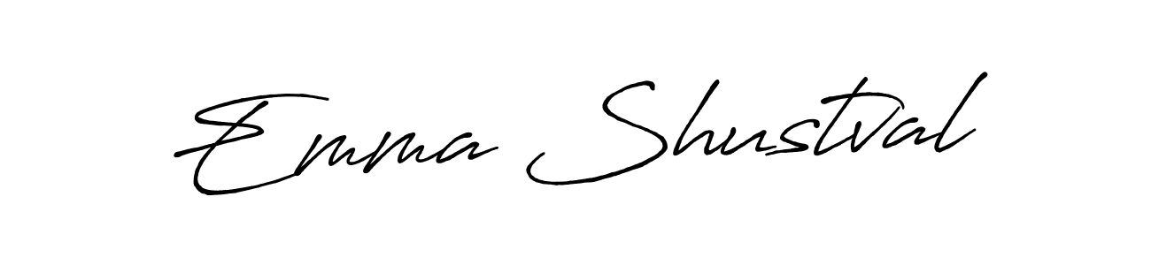 Use a signature maker to create a handwritten signature online. With this signature software, you can design (Antro_Vectra_Bolder) your own signature for name Emma Shustval. Emma Shustval signature style 7 images and pictures png