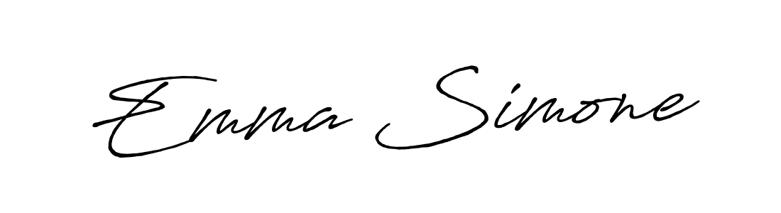 Antro_Vectra_Bolder is a professional signature style that is perfect for those who want to add a touch of class to their signature. It is also a great choice for those who want to make their signature more unique. Get Emma Simone name to fancy signature for free. Emma Simone signature style 7 images and pictures png