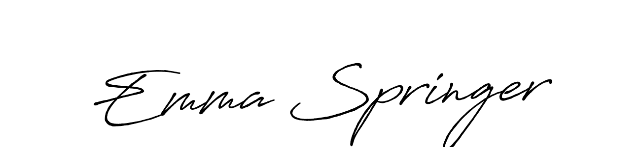 Make a beautiful signature design for name Emma Springer. Use this online signature maker to create a handwritten signature for free. Emma Springer signature style 7 images and pictures png