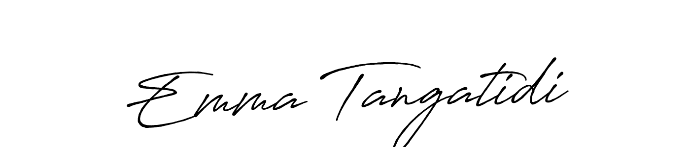 Create a beautiful signature design for name Emma Tangatidi. With this signature (Antro_Vectra_Bolder) fonts, you can make a handwritten signature for free. Emma Tangatidi signature style 7 images and pictures png