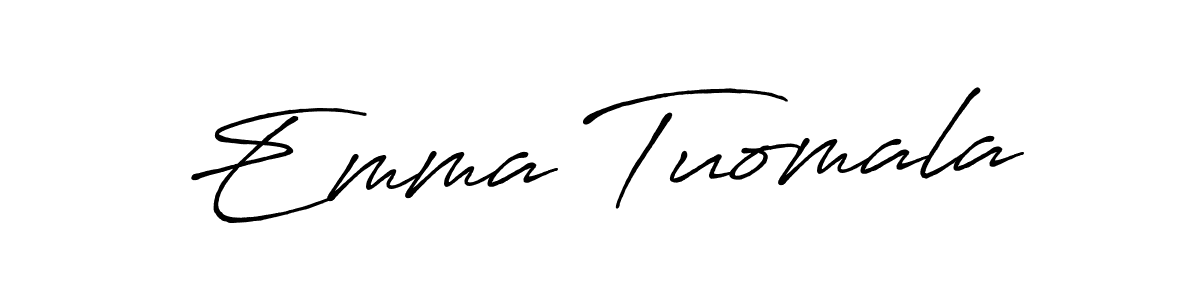 The best way (Antro_Vectra_Bolder) to make a short signature is to pick only two or three words in your name. The name Emma Tuomala include a total of six letters. For converting this name. Emma Tuomala signature style 7 images and pictures png