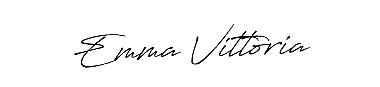 Make a beautiful signature design for name Emma Vittoria. With this signature (Antro_Vectra_Bolder) style, you can create a handwritten signature for free. Emma Vittoria signature style 7 images and pictures png