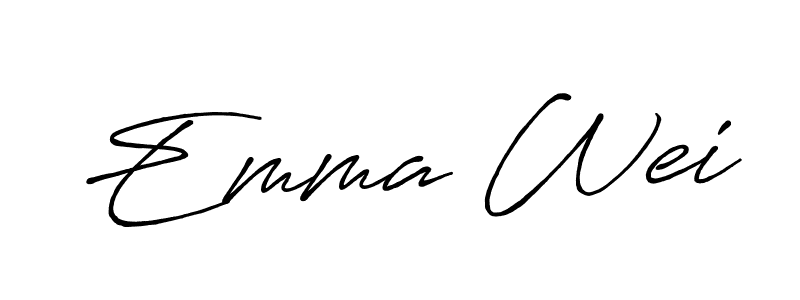 Emma Wei stylish signature style. Best Handwritten Sign (Antro_Vectra_Bolder) for my name. Handwritten Signature Collection Ideas for my name Emma Wei. Emma Wei signature style 7 images and pictures png