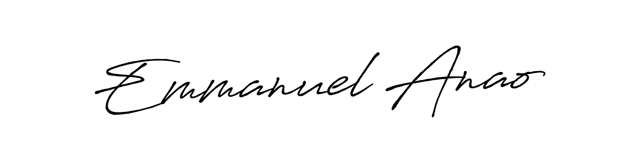 Emmanuel Anao stylish signature style. Best Handwritten Sign (Antro_Vectra_Bolder) for my name. Handwritten Signature Collection Ideas for my name Emmanuel Anao. Emmanuel Anao signature style 7 images and pictures png