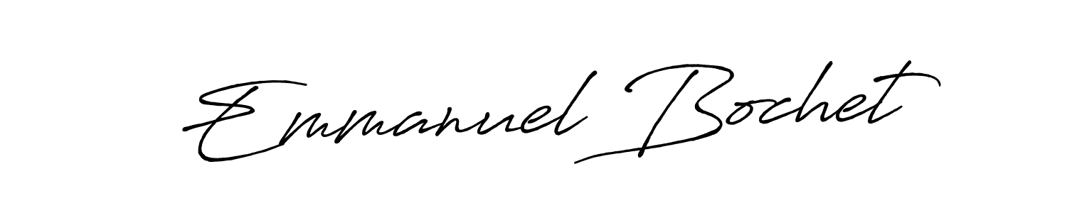 Make a beautiful signature design for name Emmanuel Bochet. With this signature (Antro_Vectra_Bolder) style, you can create a handwritten signature for free. Emmanuel Bochet signature style 7 images and pictures png