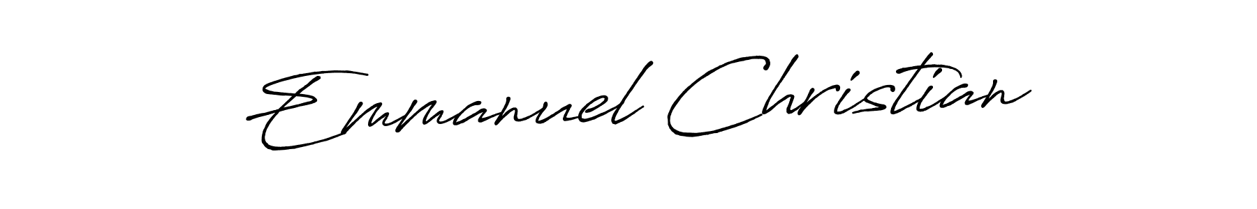 Make a beautiful signature design for name Emmanuel Christian. With this signature (Antro_Vectra_Bolder) style, you can create a handwritten signature for free. Emmanuel Christian signature style 7 images and pictures png