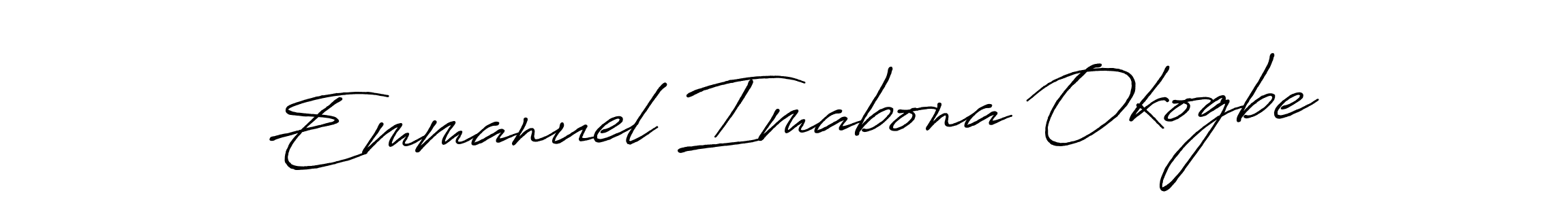 Create a beautiful signature design for name Emmanuel Imabona Okogbe. With this signature (Antro_Vectra_Bolder) fonts, you can make a handwritten signature for free. Emmanuel Imabona Okogbe signature style 7 images and pictures png