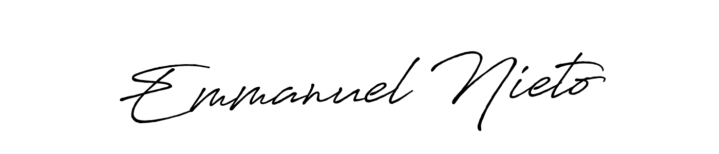 The best way (Antro_Vectra_Bolder) to make a short signature is to pick only two or three words in your name. The name Emmanuel Nieto include a total of six letters. For converting this name. Emmanuel Nieto signature style 7 images and pictures png