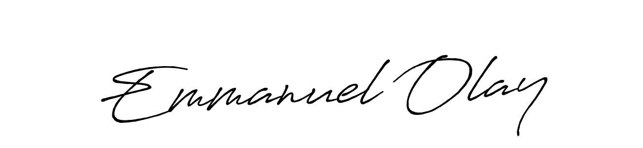 This is the best signature style for the Emmanuel Olay name. Also you like these signature font (Antro_Vectra_Bolder). Mix name signature. Emmanuel Olay signature style 7 images and pictures png