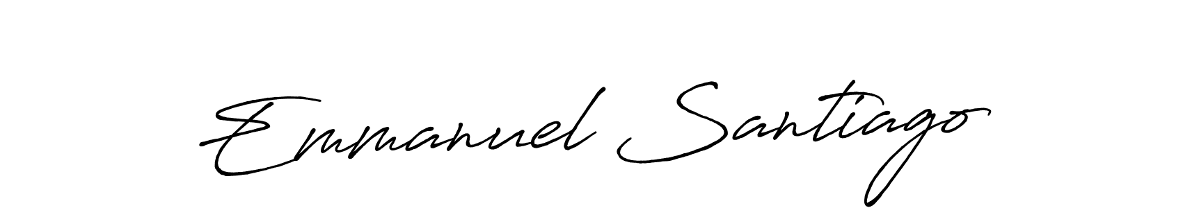 Design your own signature with our free online signature maker. With this signature software, you can create a handwritten (Antro_Vectra_Bolder) signature for name Emmanuel Santiago. Emmanuel Santiago signature style 7 images and pictures png
