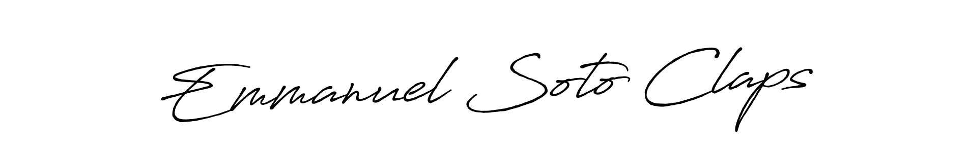 Emmanuel Soto Claps stylish signature style. Best Handwritten Sign (Antro_Vectra_Bolder) for my name. Handwritten Signature Collection Ideas for my name Emmanuel Soto Claps. Emmanuel Soto Claps signature style 7 images and pictures png