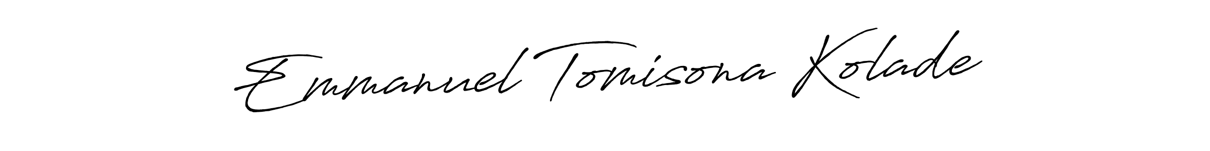 if you are searching for the best signature style for your name Emmanuel Tomisona Kolade. so please give up your signature search. here we have designed multiple signature styles  using Antro_Vectra_Bolder. Emmanuel Tomisona Kolade signature style 7 images and pictures png