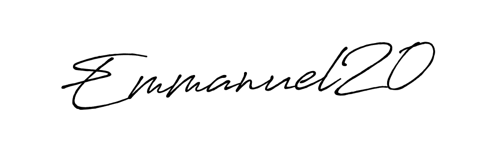 Emmanuel20 stylish signature style. Best Handwritten Sign (Antro_Vectra_Bolder) for my name. Handwritten Signature Collection Ideas for my name Emmanuel20. Emmanuel20 signature style 7 images and pictures png