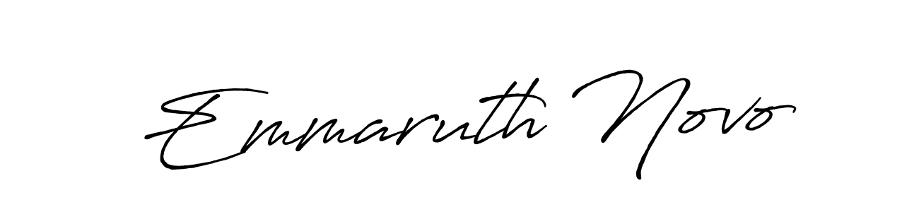 The best way (Antro_Vectra_Bolder) to make a short signature is to pick only two or three words in your name. The name Emmaruth Novo include a total of six letters. For converting this name. Emmaruth Novo signature style 7 images and pictures png