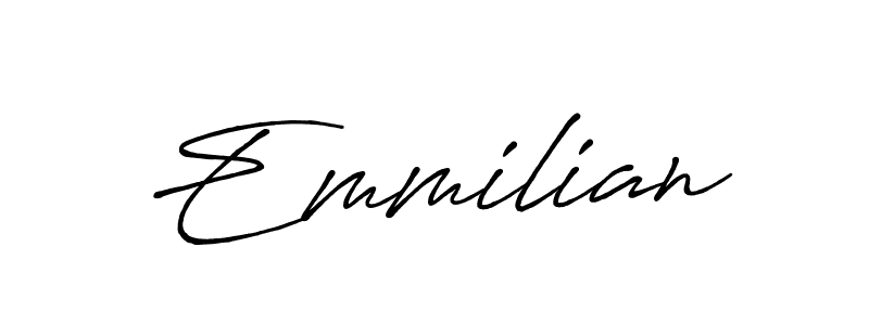 How to make Emmilian signature? Antro_Vectra_Bolder is a professional autograph style. Create handwritten signature for Emmilian name. Emmilian signature style 7 images and pictures png