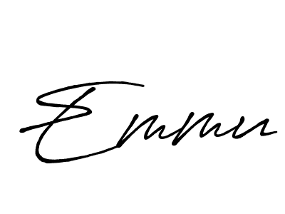 Make a beautiful signature design for name Emmu. With this signature (Antro_Vectra_Bolder) style, you can create a handwritten signature for free. Emmu signature style 7 images and pictures png