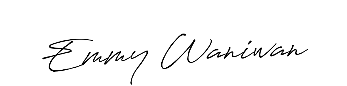 Make a beautiful signature design for name Emmy Waniwan. Use this online signature maker to create a handwritten signature for free. Emmy Waniwan signature style 7 images and pictures png