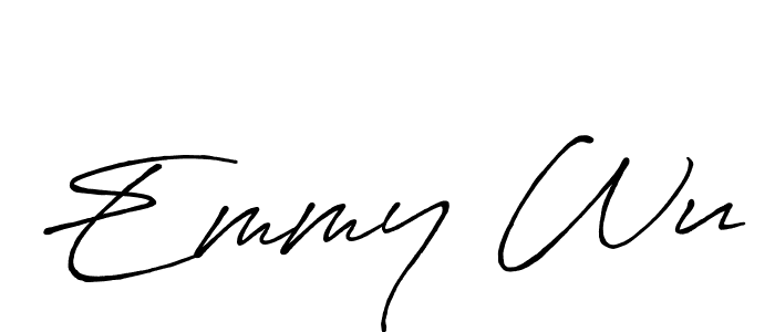 Make a beautiful signature design for name Emmy Wu. With this signature (Antro_Vectra_Bolder) style, you can create a handwritten signature for free. Emmy Wu signature style 7 images and pictures png