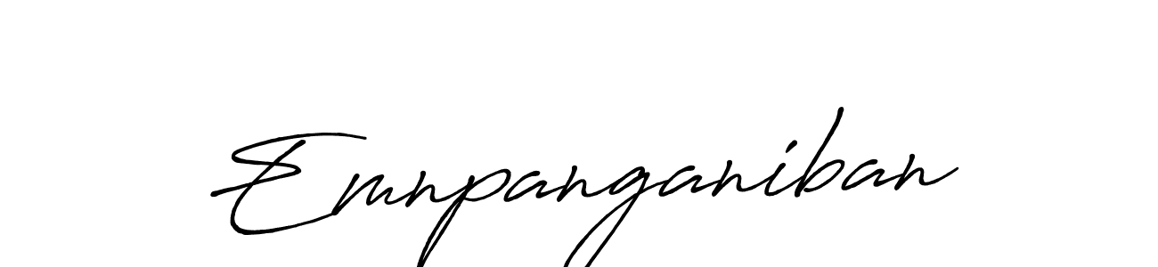 Make a beautiful signature design for name Emnpanganiban. With this signature (Antro_Vectra_Bolder) style, you can create a handwritten signature for free. Emnpanganiban signature style 7 images and pictures png