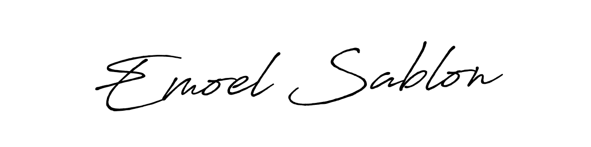 Make a beautiful signature design for name Emoel Sablon. With this signature (Antro_Vectra_Bolder) style, you can create a handwritten signature for free. Emoel Sablon signature style 7 images and pictures png