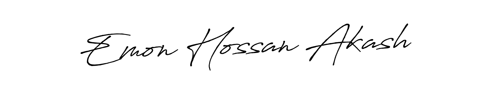 Create a beautiful signature design for name Emon Hossan Akash. With this signature (Antro_Vectra_Bolder) fonts, you can make a handwritten signature for free. Emon Hossan Akash signature style 7 images and pictures png