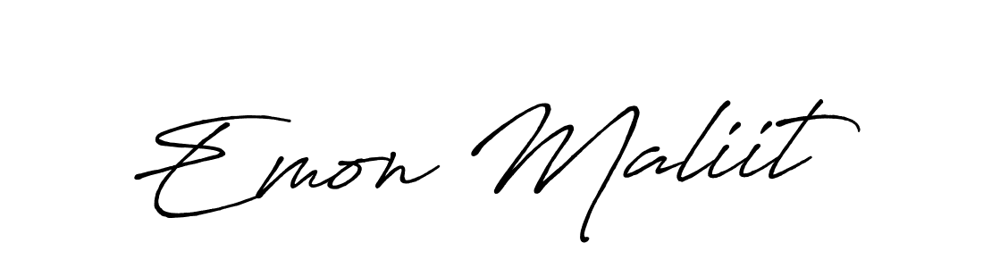 Use a signature maker to create a handwritten signature online. With this signature software, you can design (Antro_Vectra_Bolder) your own signature for name Emon Maliit. Emon Maliit signature style 7 images and pictures png